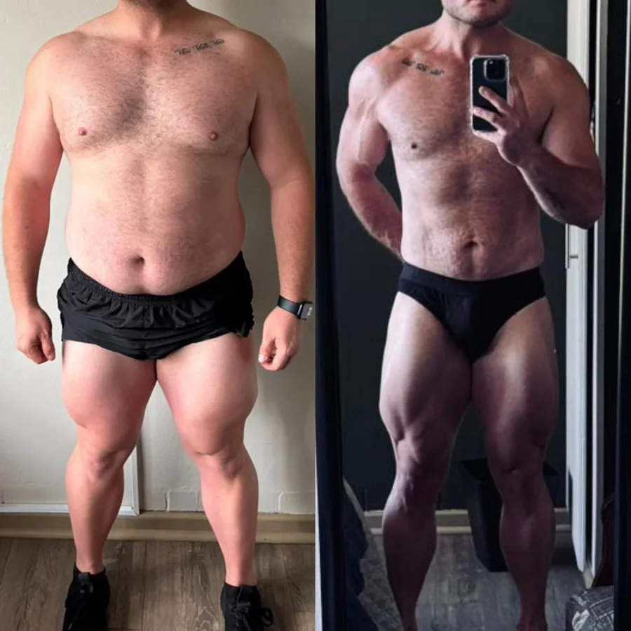Junior before and after transformation