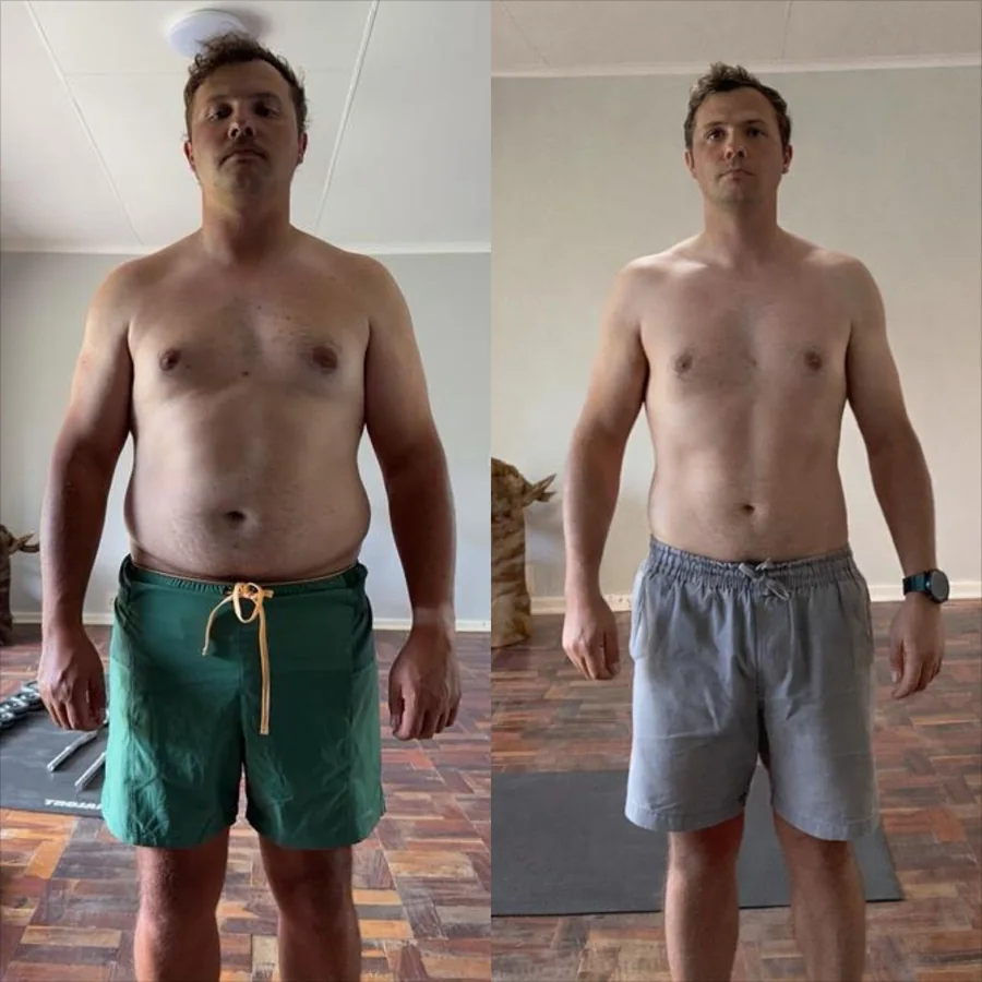Tiaan before and after transformation